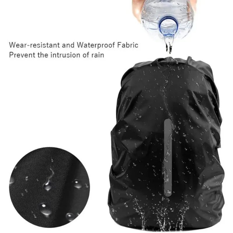 Reflective Waterproof Backpack Rain Cover — Night Safety Cycling Bag Cover