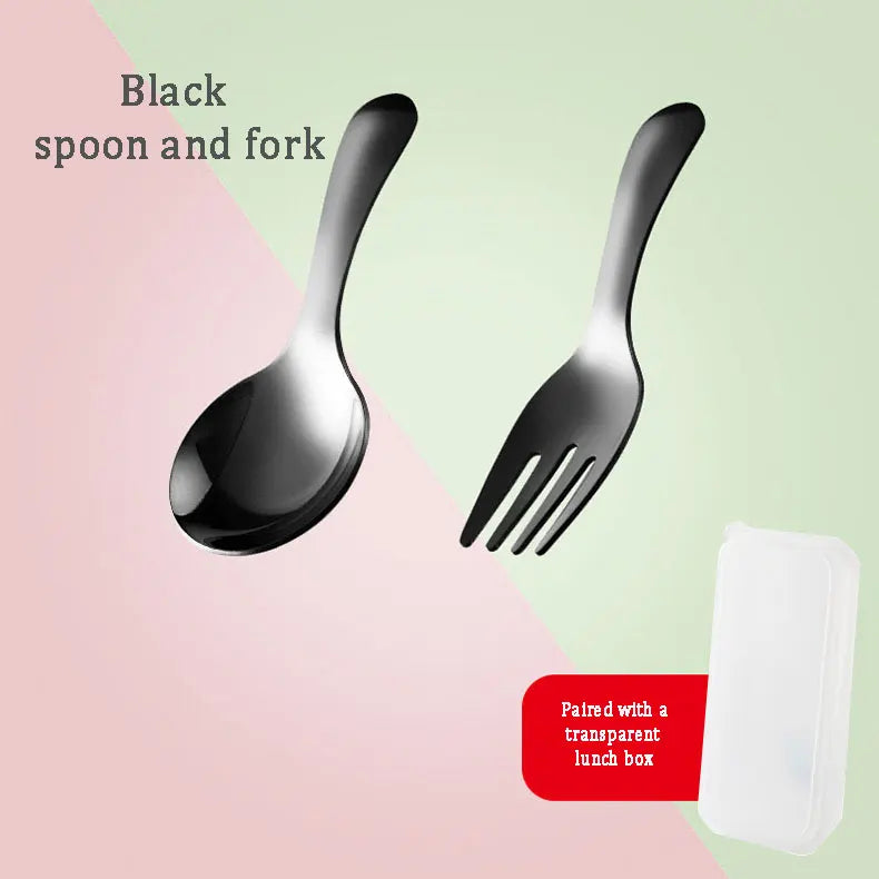 Kids Stainless Steel Camping Cutlery — Portable Spoon & Fork Travel Set