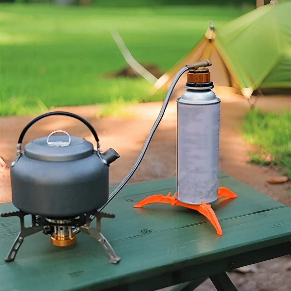 Folding Gas Canister Tripod Stand — Universal Portable Camp Stove Base