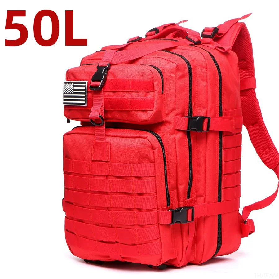 Tactical Hiking Backpack — Waterproof Nylon 25L/50L Outdoor Rucksack