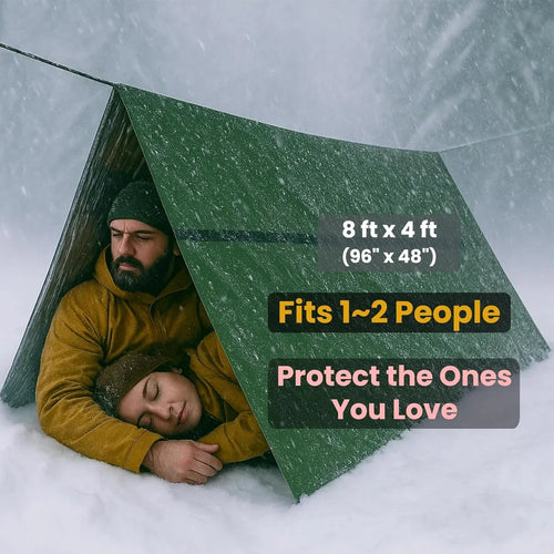 2-Person Emergency Thermal Tent — Waterproof Mylar Survival Shelter