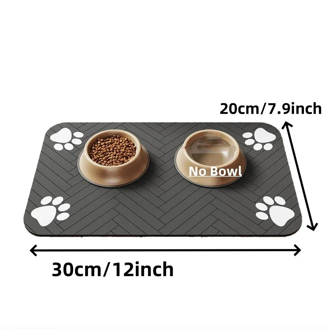 Absorbent Pet Feeding Mat — Quick-Dry Waterproof Placemat