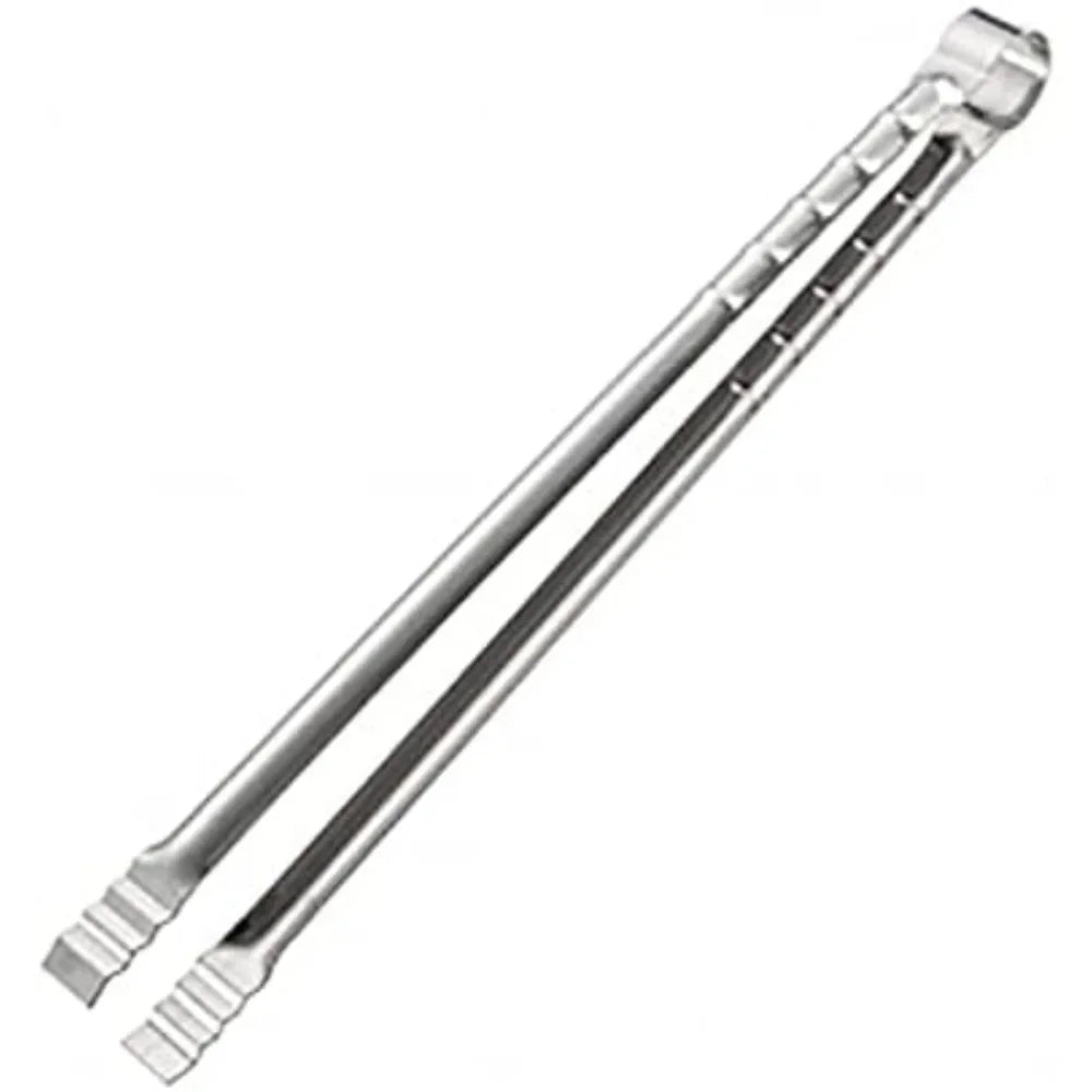 Extra Long Stainless Steel BBQ Tongs — Charcoal & Food Grilling Clip