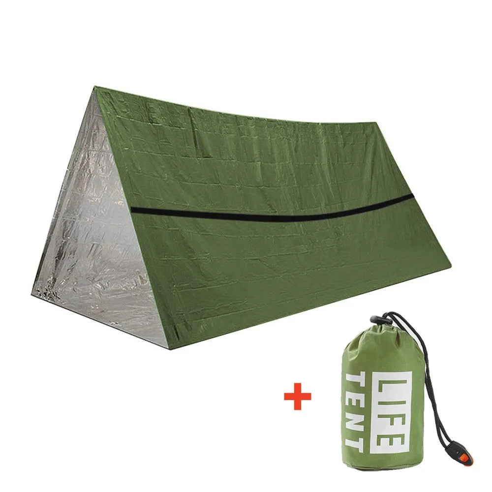 2-Person Emergency Thermal Tent — Waterproof Mylar Survival Shelter