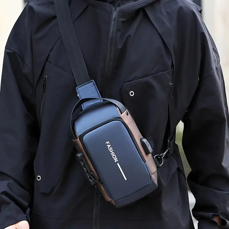 Oxford Fabric Crossbody Sling Bag — Waterproof Chest Pack for Men