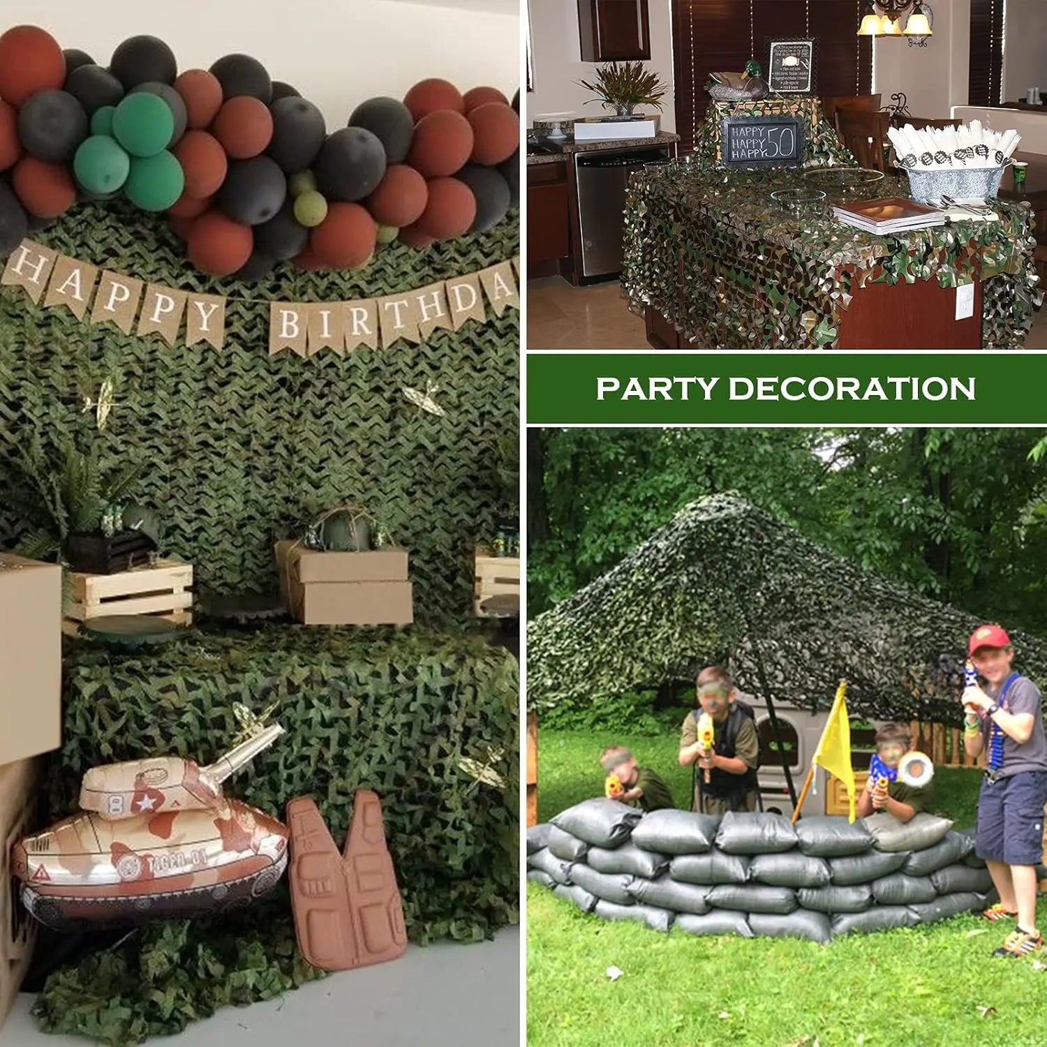 Camouflage Netting — Hunting Blind, Camp Privacy & Sunshade Cover