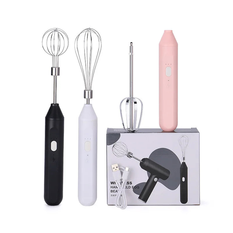 Cordless Whisk & Milk Frother — Auto-Stirring Kitchen Mixer