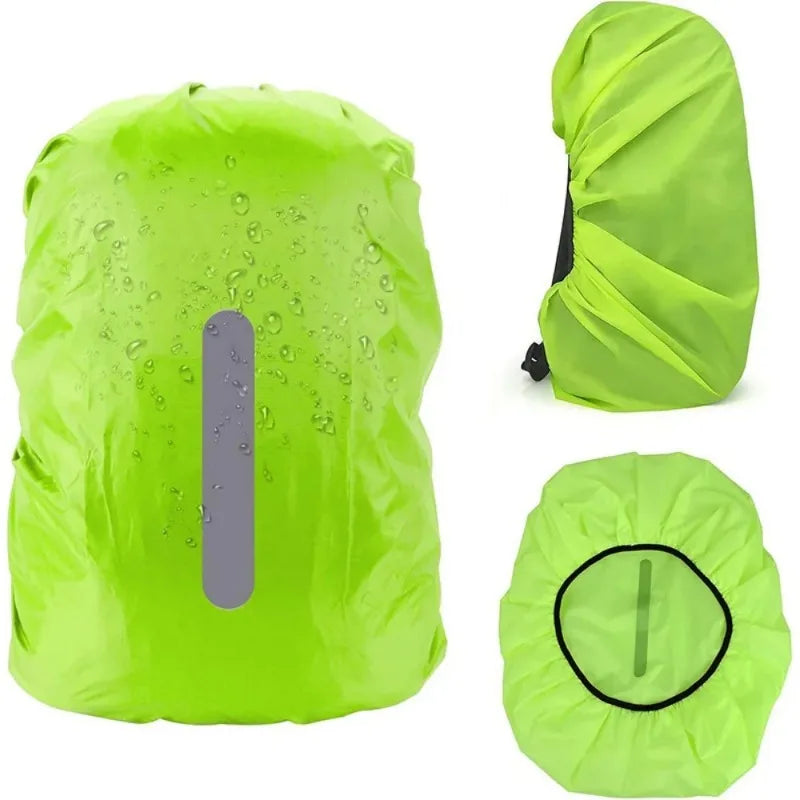 Reflective Waterproof Backpack Rain Cover — Night Safety Cycling Bag Cover